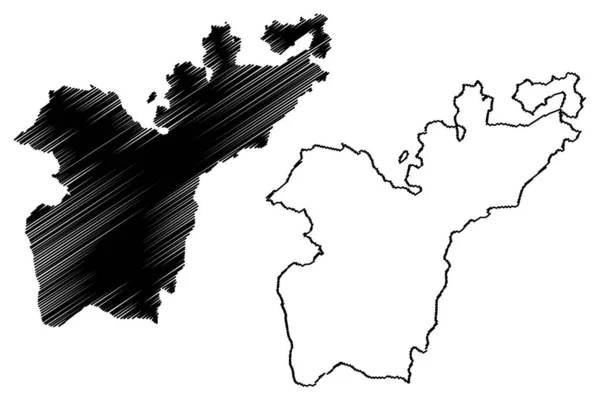 Distrito Sukma Estado Chhattisgarh Divisão Bastar República Índia Mapa Ilustração —  Vetores de Stock