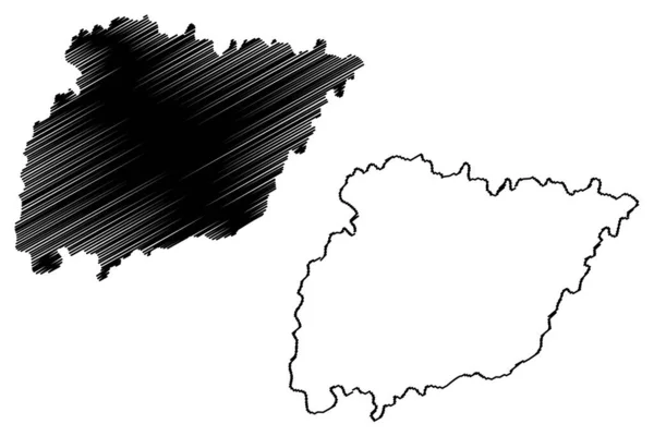 Tarn Taran District Punjab State Republiken Indien Karta Vektor Illustration — Stock vektor