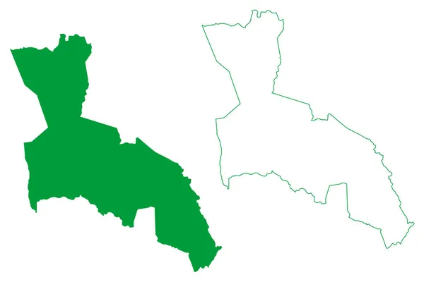 Jaguaquara Municipality Bahia State Municipalities Brazil Federative Republic Brazil Mapa — Vector de stock