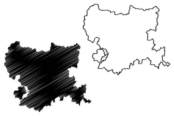 Tonk District Rajasthan State Republika Indii Mapa Wektor Ilustracja Scribble — Wektor stockowy