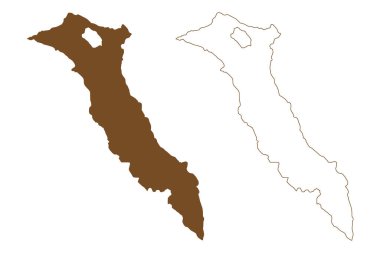 Bering Adası (Rusya, Rusya Federasyonu, Kamçatka) harita vektör çizimi, çizim Behring haritası