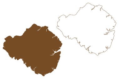 Kobroor Adası (Endonezya Cumhuriyeti, Aru Adaları Takımadaları) harita vektör çizimi, çizim çizimi Kobroor haritası