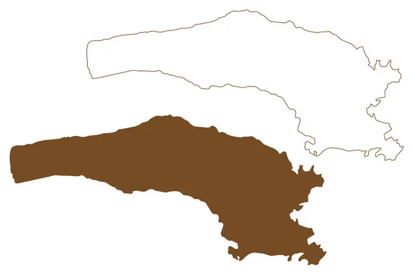 Karte Der Geographischen Gesellschaft Insel Königreich Dänemark Grönland Nordamerika Vektorillustration — Stockvektor