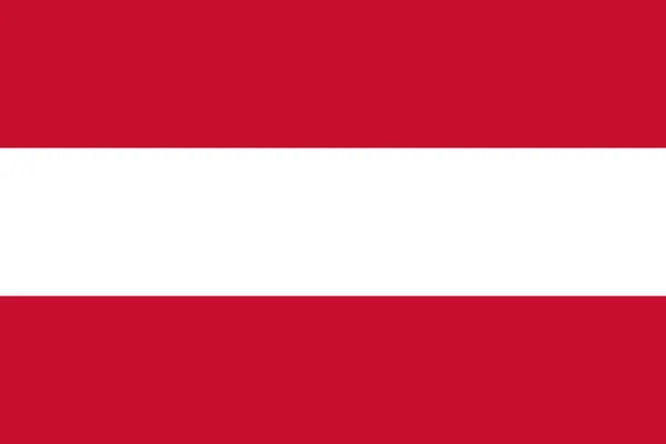 Bandera Nacional República Austria Tribanda Horizontal Rojo Superior Inferior Blanco — Archivo Imágenes Vectoriales