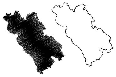 Unnao ilçesi (Uttar Pradesh Eyaleti, Hindistan Cumhuriyeti) harita vektör çizimi, çizim Unnao haritası