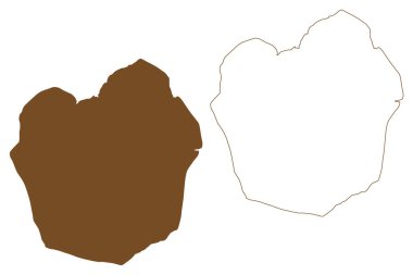 Rupat adası (Endonezya Cumhuriyeti, Güneydoğu Asya) harita vektör çizimi, çizim çizimi Rupat haritası