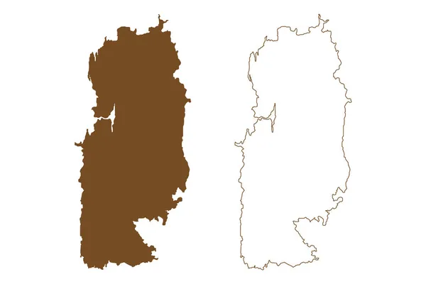 中世アンダマン島 インド共和国 インド連合王国領アンダマン ニコバル諸島 地図ベクトル図 スケッチブック 中世アンダマン地図 — ストックベクタ