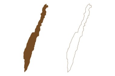 Oland Adası (İsveç Krallığı, Kalmar İlçesi) harita vektör çizimi, çizim Oland haritası