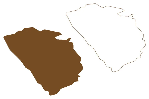 Isla Nottingham Canadá Territorio Nunavut América Del Norte Mapa Vector — Vector de stock