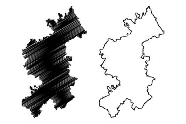 Vizianagaram İlçesi (Andhra Pradesh Eyaleti, Hindistan Cumhuriyeti) harita vektör çizimi, Vizianagaram haritası çizimi