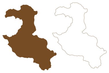 Lifou Adası (Yeni Kaledonya, Sadakat Adaları Takımadaları, Melanezya) harita vektör çizimi, çizim çizimi Drehu, Lifu veya Lefu haritası