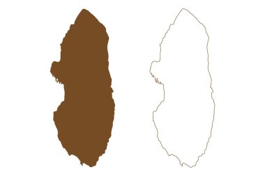 Galler adası (Kanada, Nunavut Bölgesi, Kuzey Amerika) harita vektör çizimi, çizim eşkali Shartoo haritası