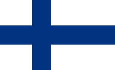 Finlandiya Ulusal Bayrak Cumhuriyeti, beyaz alanda deniz mavisi İskandinav haçı