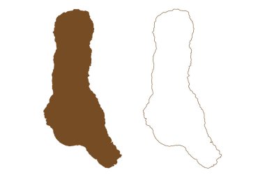 Büyük Comore Adası (Comoros Birliği) harita vektör çizimi, çizim Grande Comore haritası