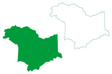 Santana Belediyesi (Bahia Eyaleti, Brezilya Belediyeleri, Brezilya Federatif Cumhuriyeti) harita vektör çizimi, çizim Santana haritası