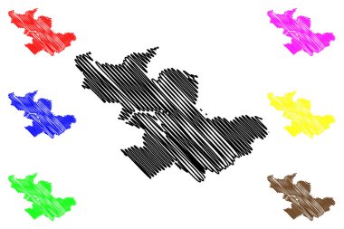 Jajpur ilçesi (Odisha Eyaleti, Hindistan Cumhuriyeti) harita vektör çizimi, çizim Jajpur haritası