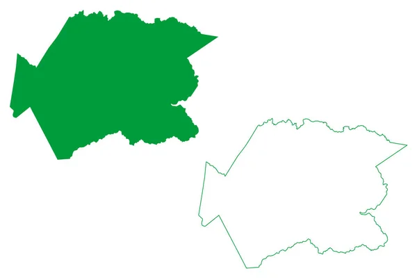 圣塞巴斯蒂安多帕斯市 巴伊亚州 巴西市 巴西联邦共和国 地图矢量图解 涂鸦草图圣塞巴斯蒂安多帕斯市地图 — 图库矢量图片