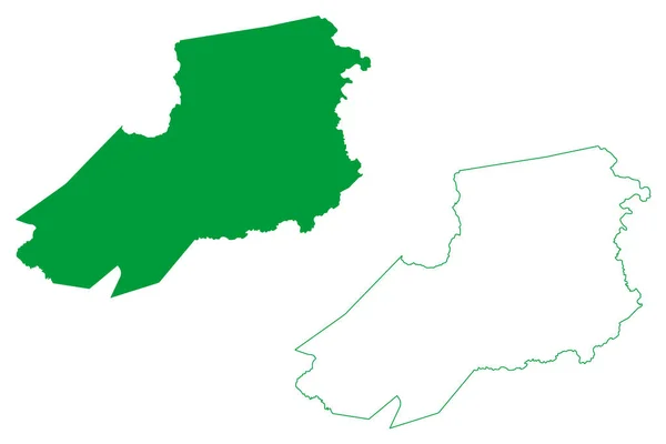 Pojuca Kommun Bahia State Kommuner Brasilien Förbundsrepubliken Brasilien Karta Vektor — Stock vektor
