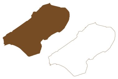 Flevopolder Adası (Hollanda, Hollanda) harita vektör çizimi, karalama çizimi Flevopolder haritası