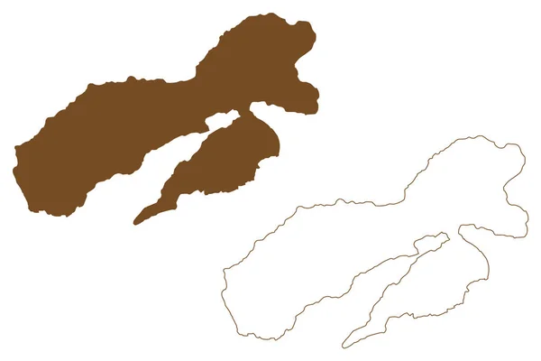 Острів Амбон Індонезія Південно Східна Азія Острови Малуку Картографічна Векторна — стоковий вектор