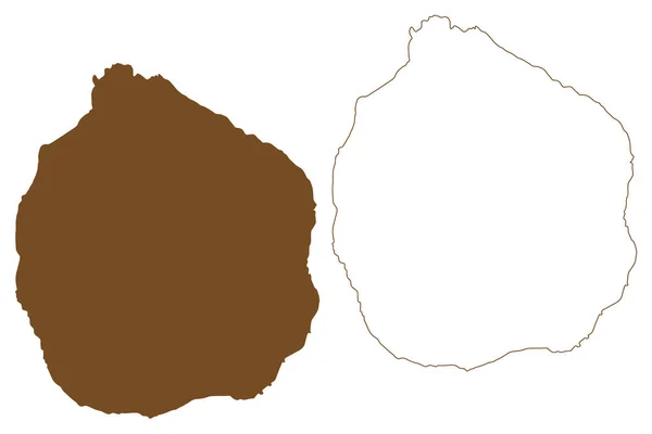 Île Ternate République Indonésie Asie Sud Est Îles Maluku Illustration — Image vectorielle