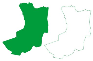 Alagoinhas belediyesi (Bahia Eyaleti, Brezilya Federatif Cumhuriyeti) harita vektör çizimi, çizim çizimi Alagoinhas haritası