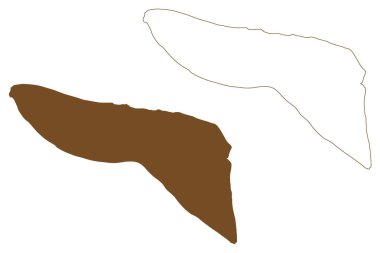 Bengkalis Adası (Endonezya Cumhuriyeti, Güneydoğu Asya) harita vektör çizimi, çizim Bengkalis haritası