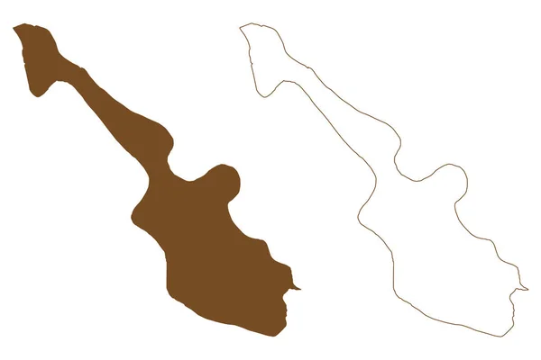 アバダン島 イラン ペルシャ ペルシャ湾のイスラム共和国 地図ベクトル図 スケッチブックアバダン地図 — ストックベクタ