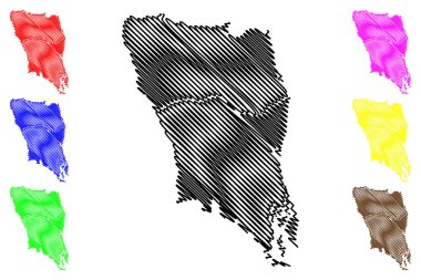 Nellore İlçesi (Andhra Pradesh Eyaleti, Hindistan Cumhuriyeti) harita vektör çizimi, Sri Potti Sriramulu Nellore haritası