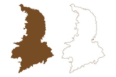 Syros Adası (Yunan Cumhuriyeti, Yunanistan) harita vektör çizimi, çizim Siros veya Syra haritası