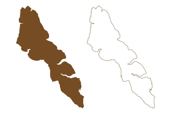Streymoy Île Îles Féroé Îles Féroé Royaume Danemark Illustration Vectorielle — Image vectorielle