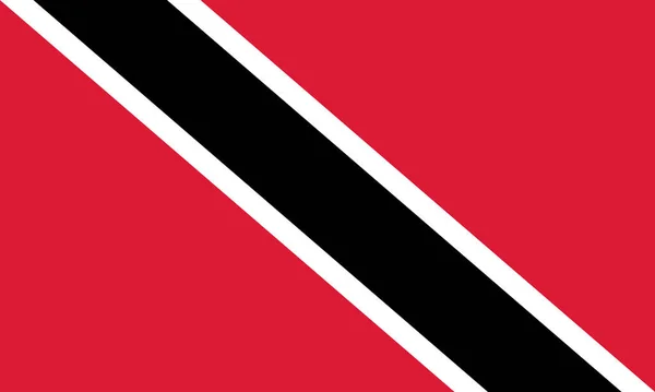 National Flag Republic Trinidad Tobago Red Field White Fimbriated Black — Vettoriale Stock
