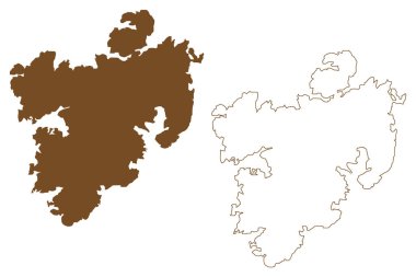 Tjorn Adası (İsveç Krallığı) harita vektör çizimi, karalama çizimi Tjorn haritası