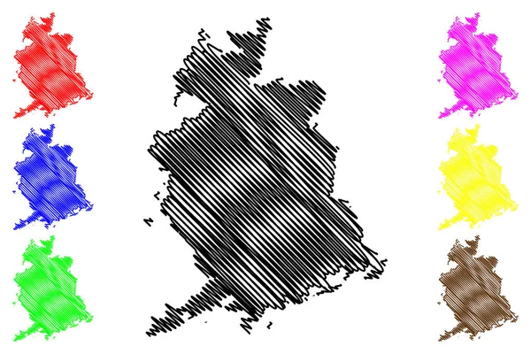 Satna District Madhya Pradesh State Rewa Division Republic India Mapa — Vector de stock