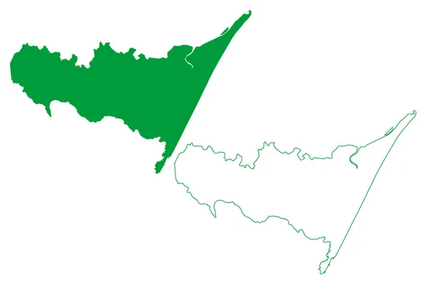 Jandaira Municipality Bahia State Municipalities Brazil Federative Republic Brazil Map — 图库矢量图片