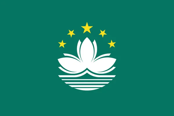 Çin Halk Cumhuriyeti Ulusal Bayrağı Macao Özel Yönetim Bölgesi Macau — Stok Vektör