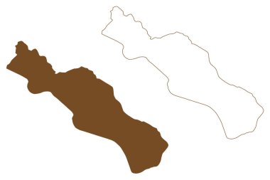 Salisbury Adası (Rusya, Rusya Federasyonu, Franz Josef Land takımadaları) harita vektör çizimi, çizim Ostrov Solsberi haritası