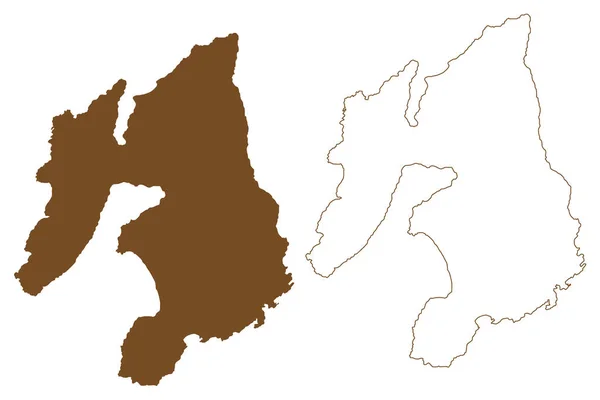 Islay Island United Kingdom Great Britain Northern Ireland Scotland Map — 图库矢量图片