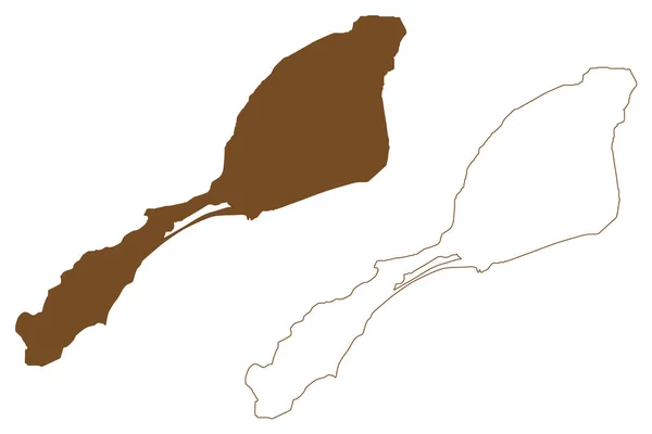 Jan Mayen Isola Regno Norvegia Mappa Vettoriale Illustrazione Scarabocchio Jan — Vettoriale Stock