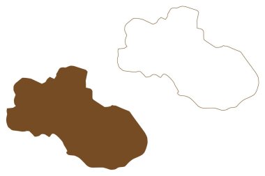 Karl-Alexander adası (Rusya, Rusya Federasyonu, Franz Josef Land takımadaları) harita vektör çizimi, çizim Zemlya Karla-Alexandra haritası