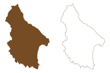 Cythera adası (Yunan Cumhuriyeti, Yunanistan, Attica) harita vektör çizimi, karalama çizimi Kythira, Kythera veya Kithira haritası