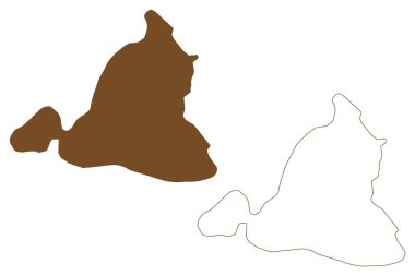 Northbrook Adası (Rusya, Rusya Federasyonu, Franz Josef Land takımadaları) harita vektör çizimi, çizim Northbrook haritası