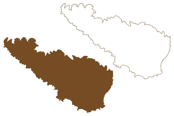 Ilha Tinos República Helénica Grécia Arquipélago Das Cíclades Mapa Ilustração —  Vetores de Stock