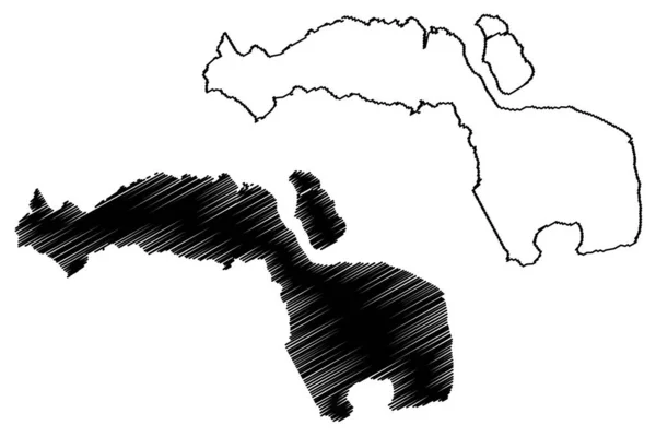 Obec Amapa Stát Amapa Obce Brazílie Brazilská Federativní Republika Mapa — Stockový vektor
