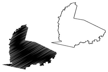 Aracatu belediyesi (Bahia Eyaleti, Brezilya Federatif Cumhuriyeti) harita vektör çizimi, çizim çizimi Aracatu haritası