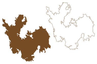 Yeniden Oluştur Adası (Finlandiya Cumhuriyeti, Bothnia Körfezi) harita vektör çizimi, yeniden çizim haritası