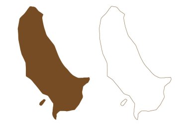 Svenskoya Adası (Norveç Krallığı, Svalbard Takımadası) harita vektör çizimi, çizim çizimi Svenskoya haritası