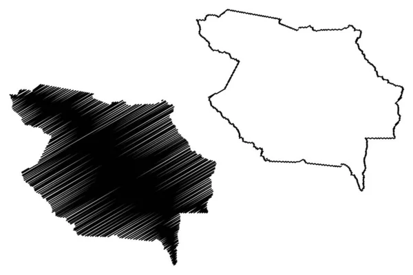Baixa Grande Kommun Delstaten Bahia Brasiliens Kommuner Förbundsrepubliken Brasilien Karta — Stock vektor