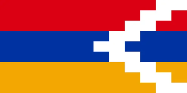 National Flag Republic Artsakh Nagorno Karabakh Republic Nkr Горизонтальний Триколор — стоковий вектор