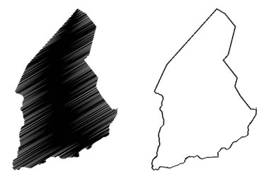 Barrocas Belediyesi (Bahia Eyaleti, Brezilya Belediyeleri, Brezilya Federatif Cumhuriyeti) harita vektör çizimi, çizim taslağı Barrocas haritası